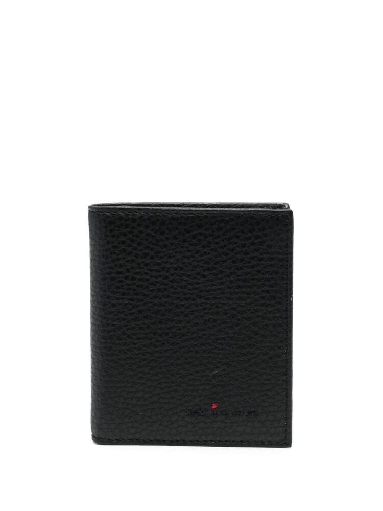 Kiton bi-fold grained-leather card holder - Black Cover