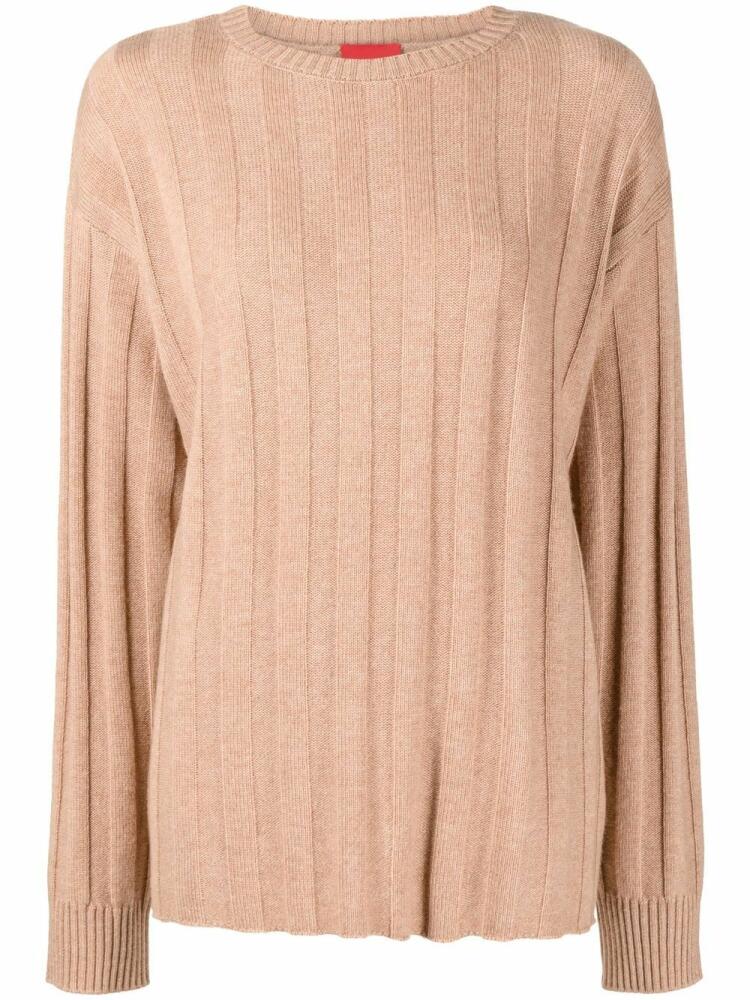 Cashmere In Love Millie ribbed-knit jumper - Brown Cover