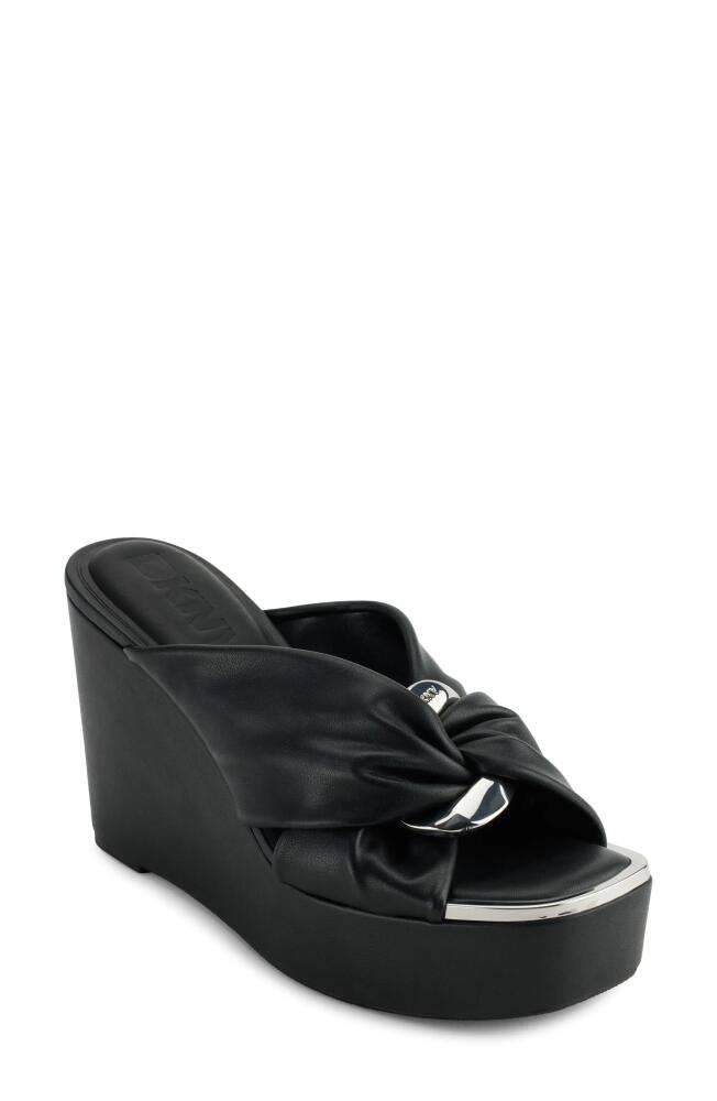 DKNY Maryn Chain Wedge Platform Sandal in Black Cover