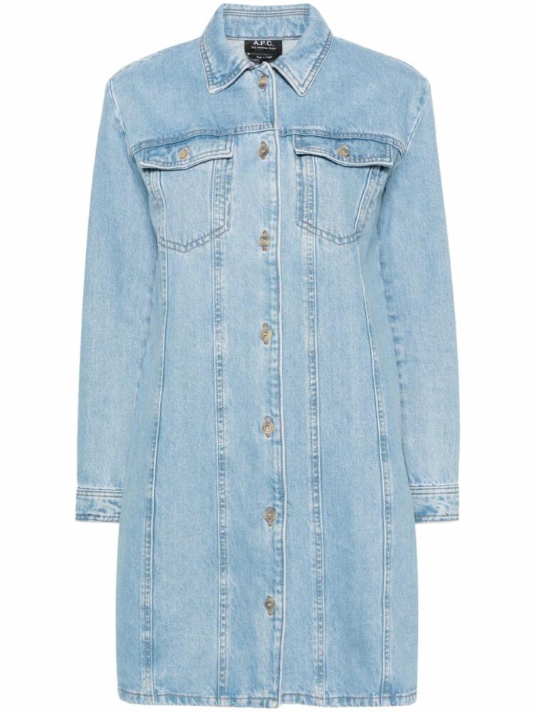 A.P.C. Alpine denim minidress - Blue Cover