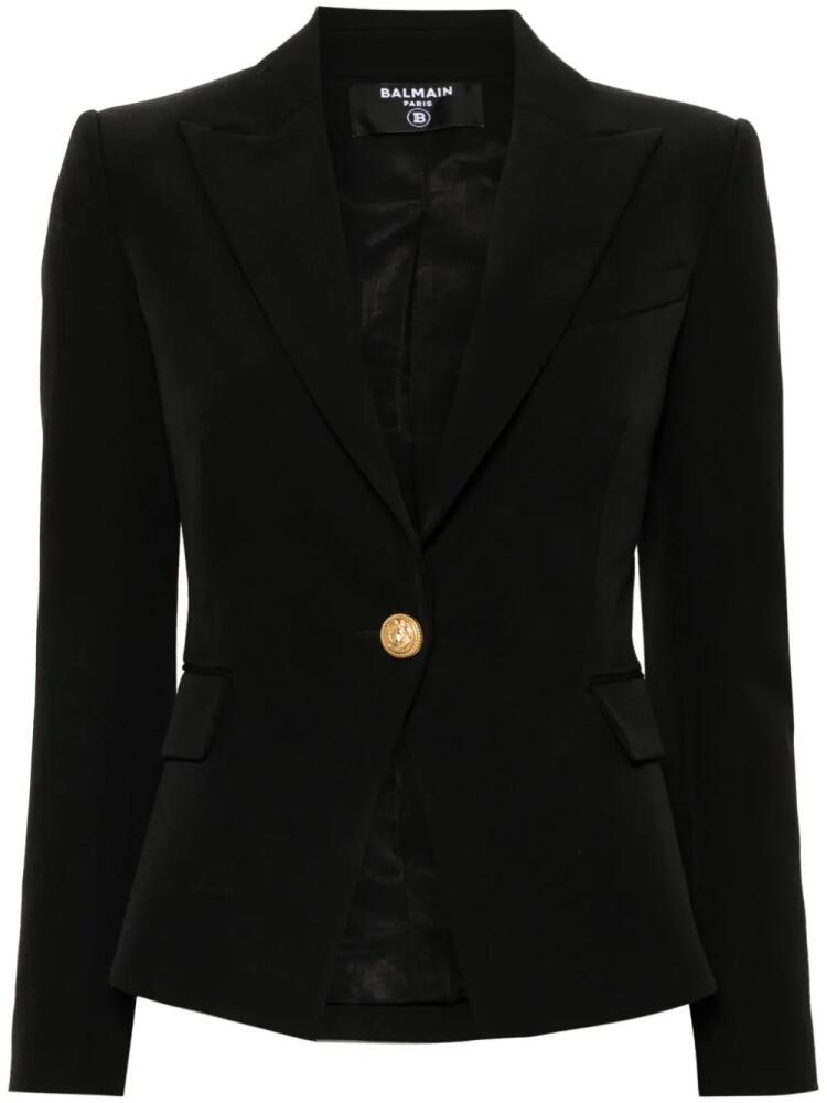 Balmain single-breasted wool blazer - Black Cover