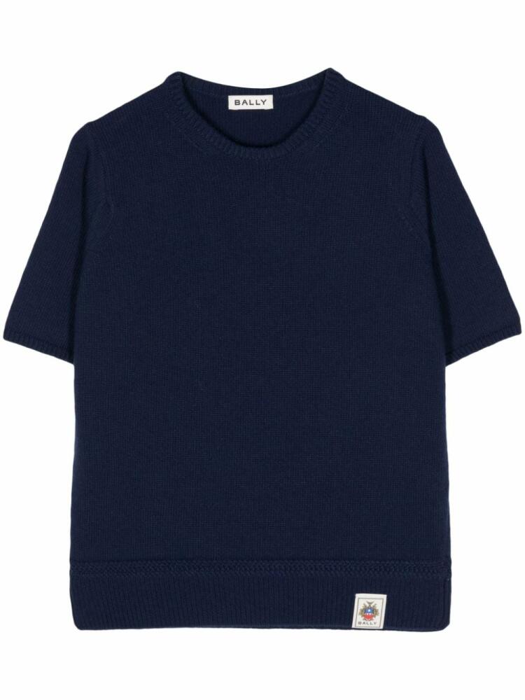 Bally crew-neck wool top - Blue Cover