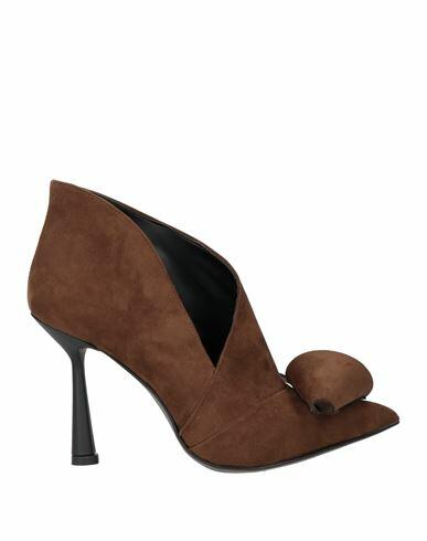 Geneve Woman Ankle boots Brown Leather Cover