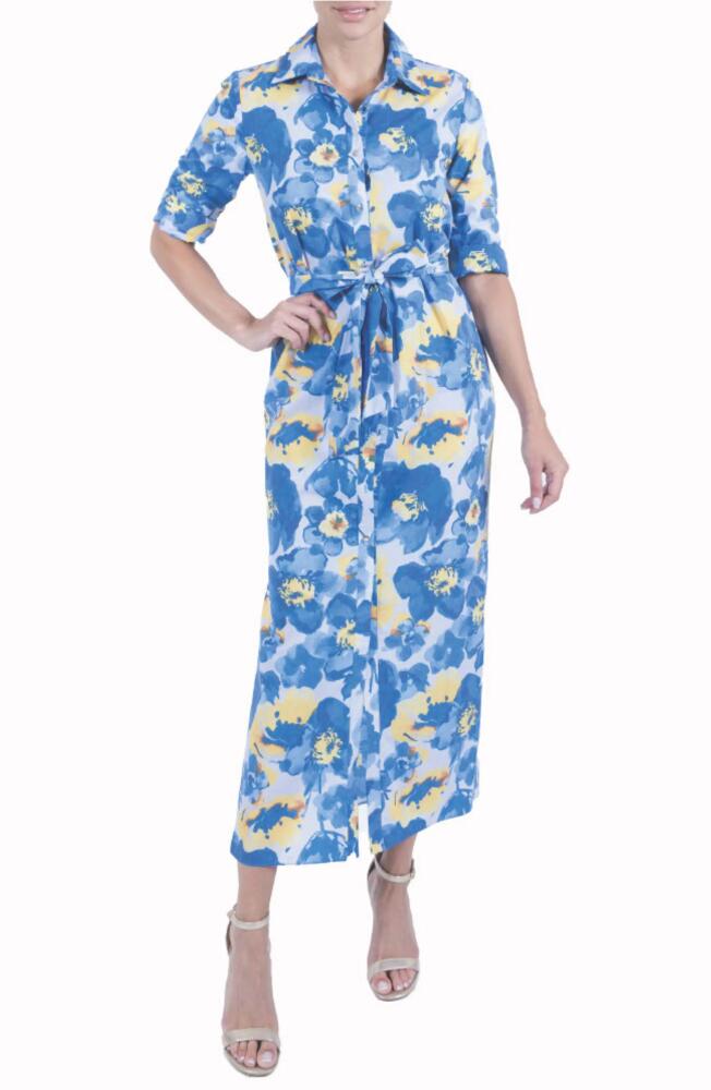 Julia Jordan Floral Shirtdress in Blue Multi Cover