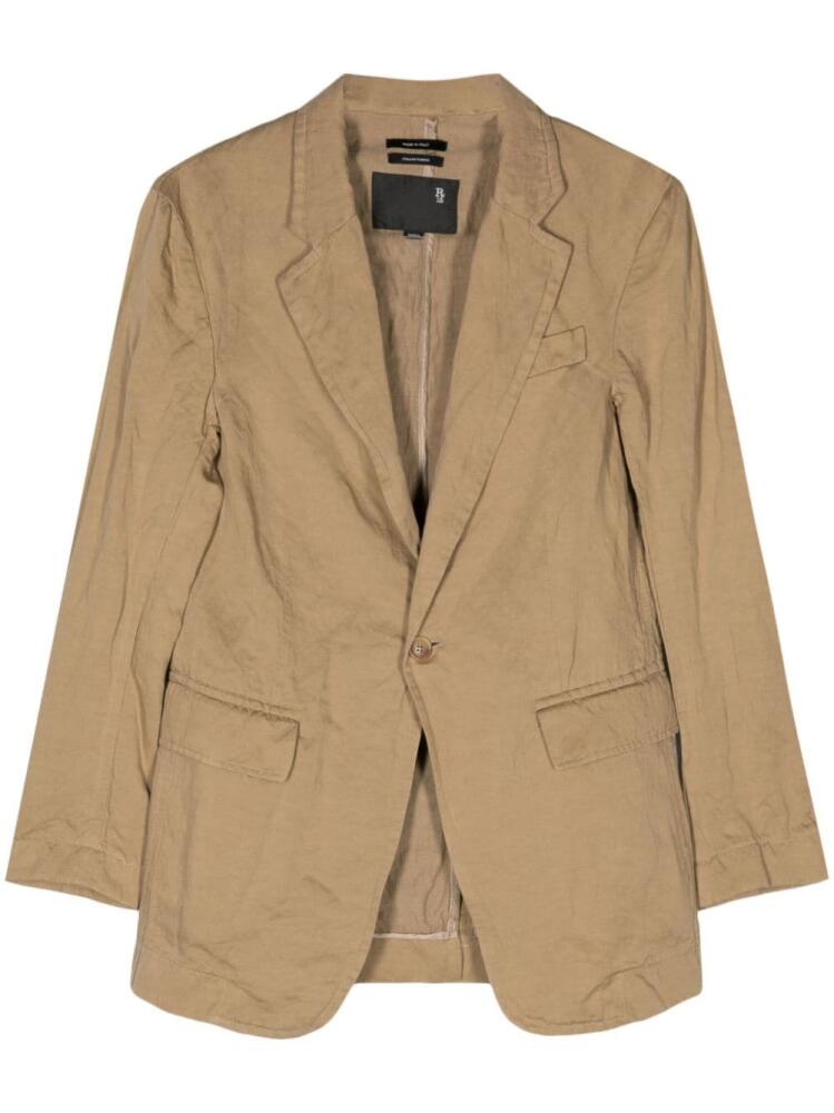 R13 notched-lapels single-breasted blazer - Neutrals Cover