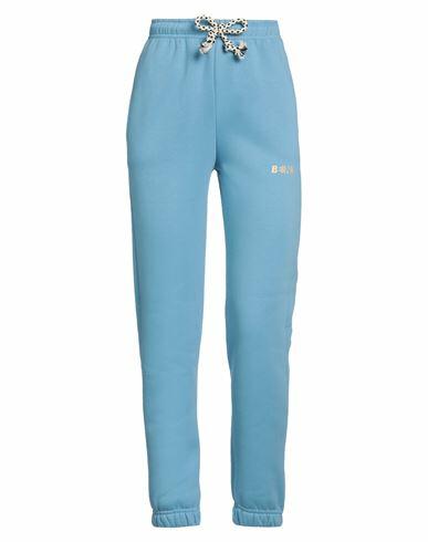 Berna Woman Pants Sky blue Cotton, Polyester Cover