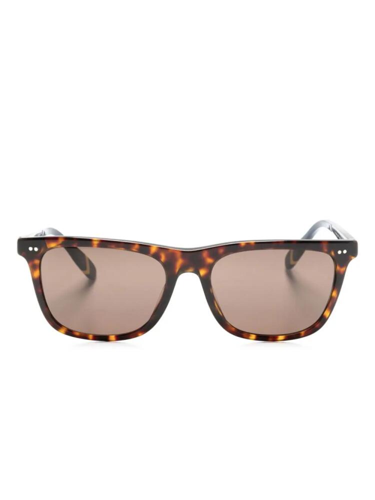 Polo Ralph Lauren tortoiseshell-effect square-frame sunglasses - Brown Cover