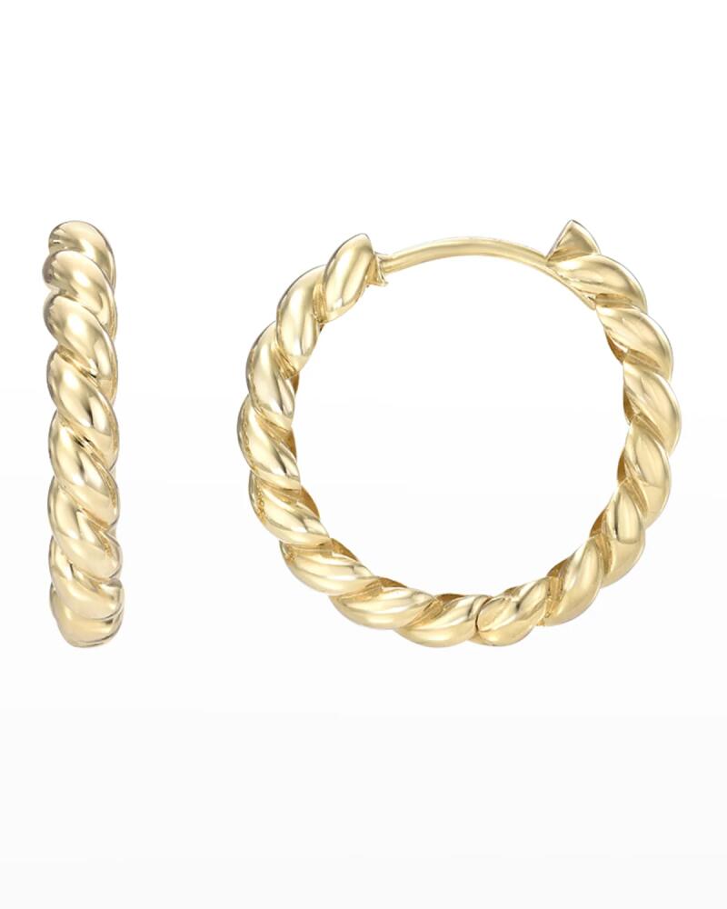 Zoe Lev Jewelry 14k Gold Twist Huggie Earrings Cover