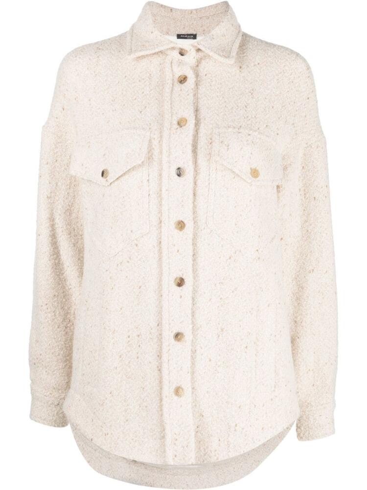 Kiton wool-blend shirt jacket - Neutrals Cover