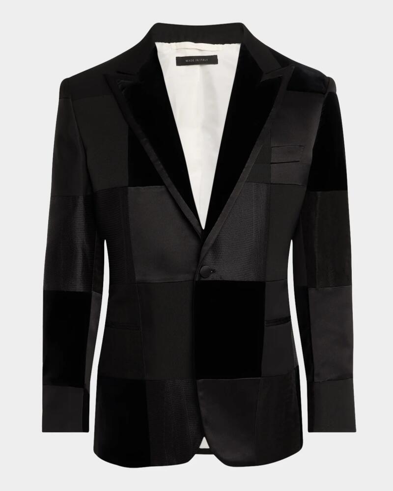 Brioni Men's Virgilio Patchwork Dinner Jacket Cover