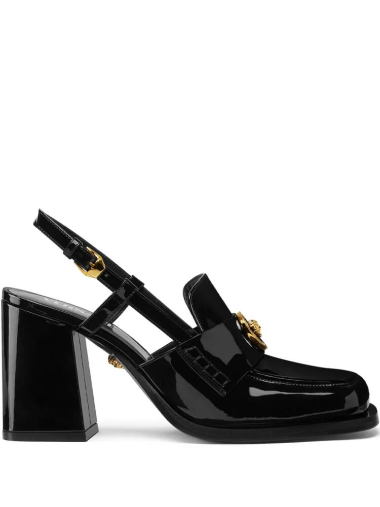 Versace Medusa Head patent leather mules - Black Cover