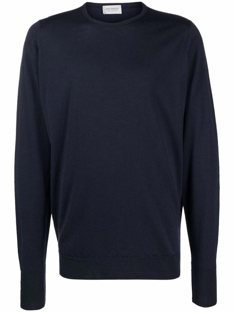 John Smedley Marcus crew-neck knitted jumper - Blue Cover