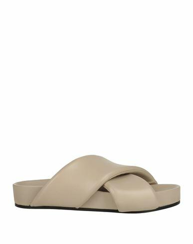 Jil Sander Man Sandals Beige Leather Cover