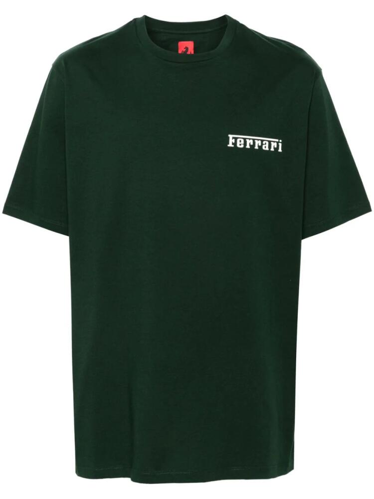 Ferrari logo cotton T-shirt - Green Cover