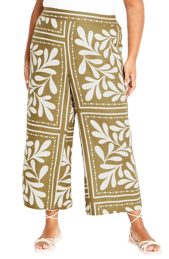 City Chic Modern Muse Ankle Wide Leg Pants in Juniper Tile Cover