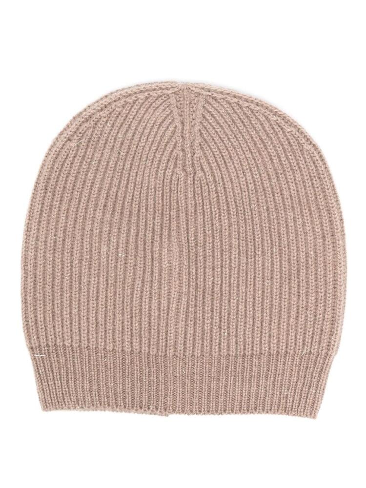 Peserico ribbed-knit pull-on beanie - Neutrals Cover