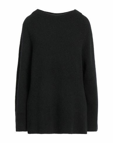 Emporio Armani Woman Sweater Black Polyester, Wool, Alpaca wool, Elastane Cover