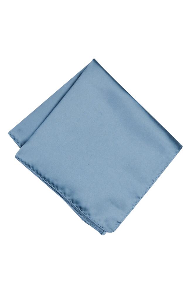 Brooklyn Brigade Solid Satin Pocket Square in Dusty Blue Cover