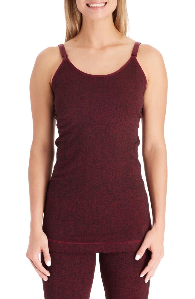 Modern Eternity Seamless Nursing Tank Top in Burgundy Jacquard Cover