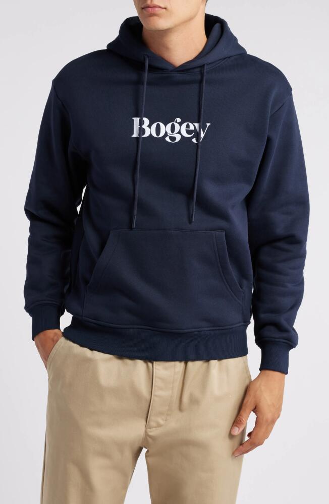 BOGEY BOYS Logo Cotton Graphic Hoodie in Midnight Cover