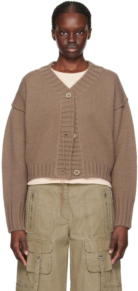 Acne Studios Brown Loose Thread Cardigan Cover