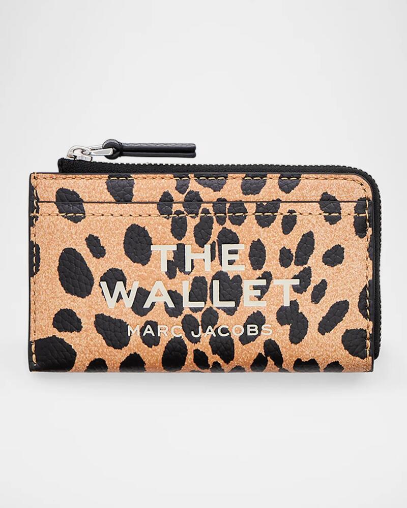 Marc Jacobs The Top Zip Multi Cheetah Printed Leather Wallet Cover