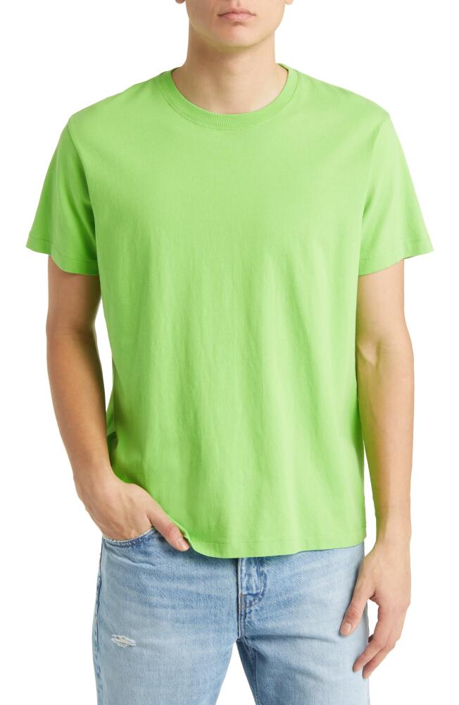 FRAME Logo Cotton T-Shirt in Neon Green Cover