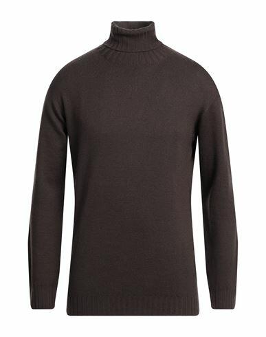 Seventy Sergio Tegon Man Turtleneck Dark brown Virgin Wool Cover