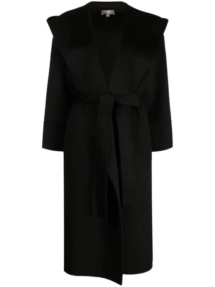 N.Peal belted cashmere coat - Black Cover