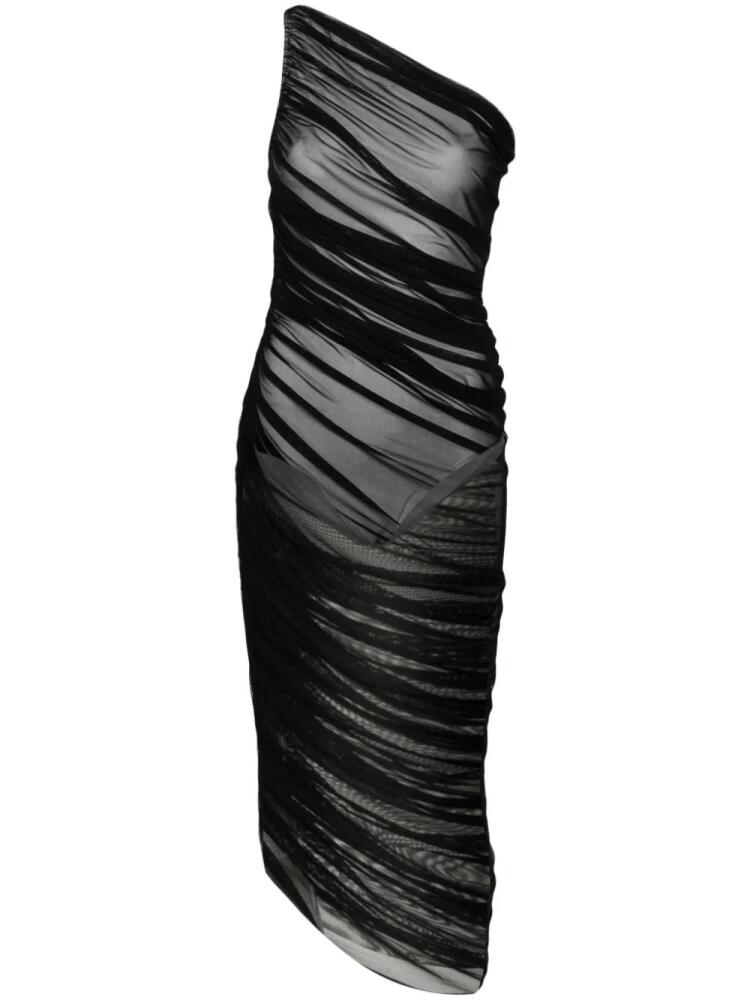 Norma Kamali Diana asymmetric one-shoulder gown - Black Cover