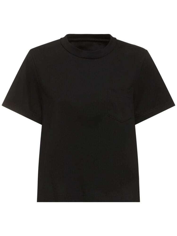 SACAI Cotton Jersey & Nylon Twill T-shirt Cover