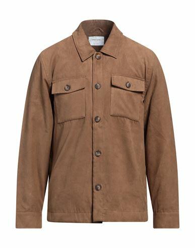 Gran Sasso Man Shirt Camel Wool Cover