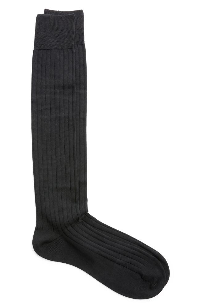 Pantherella Pembrey Over the Calf Dress Socks in Black Cover