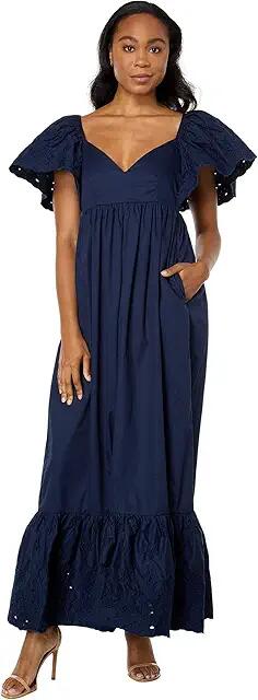 en saison Barnette Dress (Navy) Women's Clothing Cover