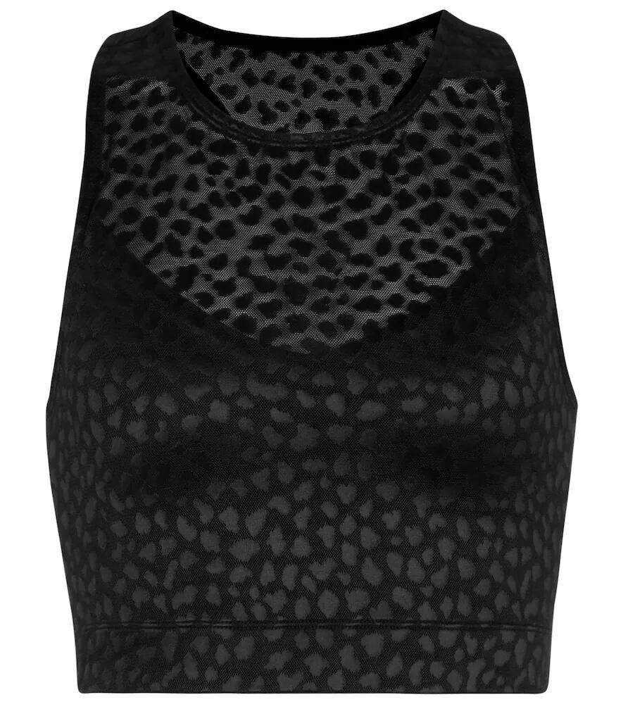 Adam Selman Sport Stretch-nylon crop top Cover