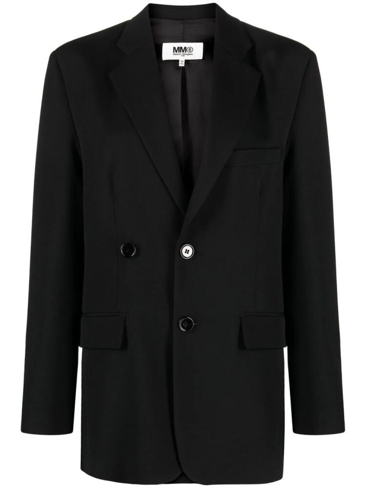 MM6 Maison Margiela tailored single-breasted blazer - Black Cover