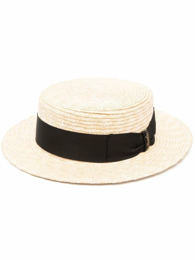 Borsalino side bow-detail sun hat - Neutrals Cover