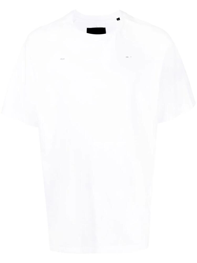 HELIOT EMIL logo-print detail T-shirt - White Cover