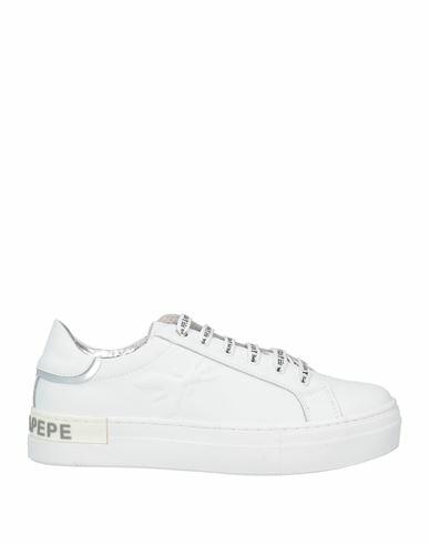 Patrizia Pepe Woman Sneakers White Calfskin Cover