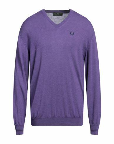 Fred Perry Man Sweater Light purple Wool Cover