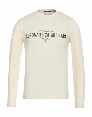 Aeronautica Militare Man T-shirt Ivory Cotton Cover