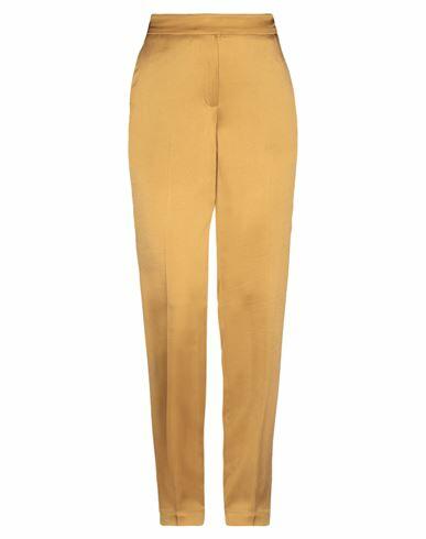 Momoní Woman Pants Ocher Viscose, Wool Cover