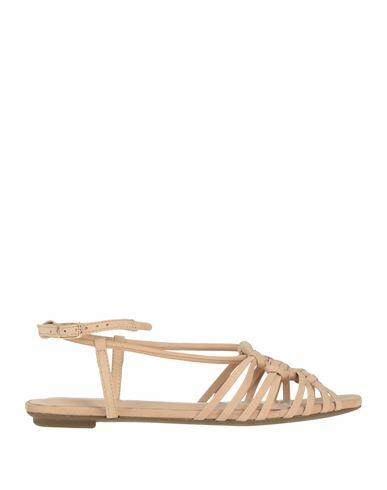 Miss Unique Woman Sandals Beige Leather Cover