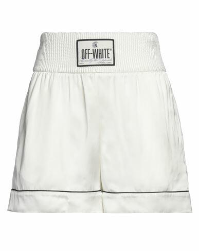 Off-white Woman Shorts & Bermuda Shorts Off white Viscose, Polyester Cover