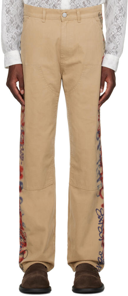 Martine Rose SSENSE XX Brown Graffiti Trousers Cover