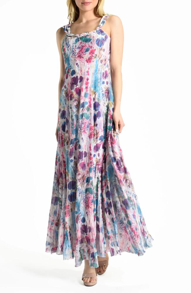 Komarov Floral Chiffon & Charmeuse Gown in Brilliant Fields Cover