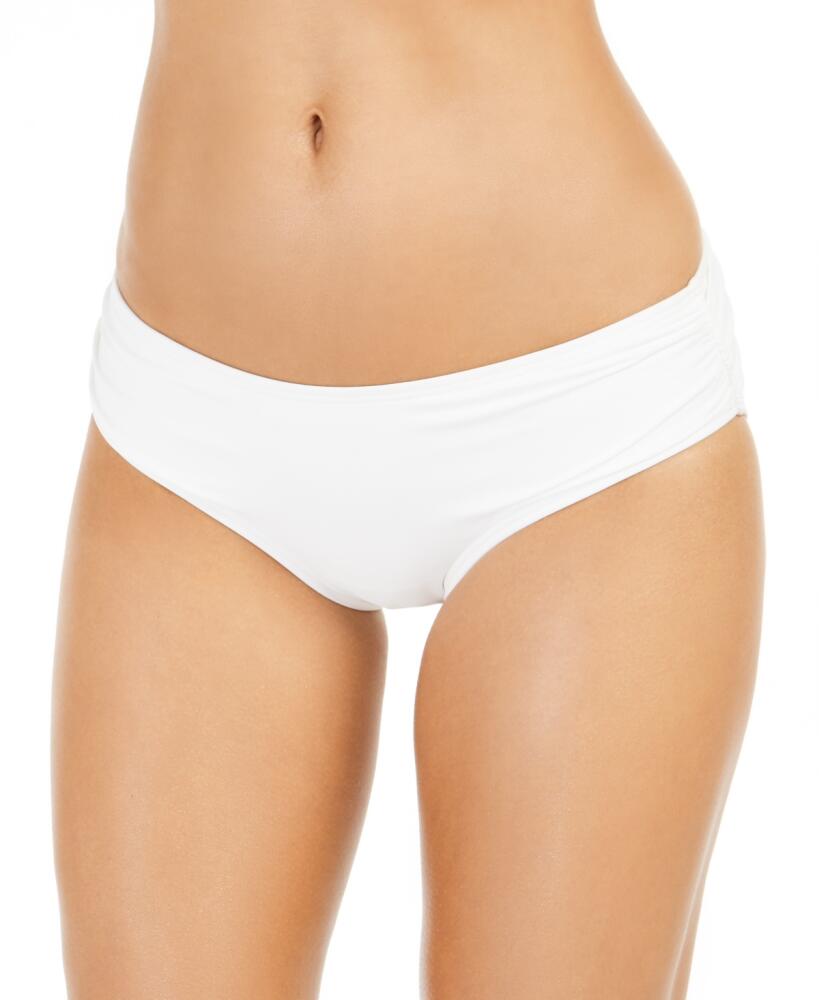 Michael Michael Kors Shirred Bikini Bottoms - White Cover