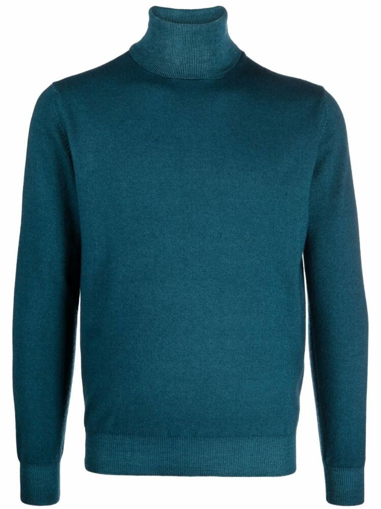 Dell'oglio roll-neck rib-trimmed jumper - Blue Cover