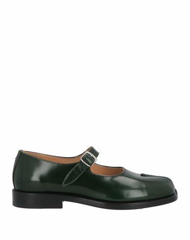 Maison Margiela Woman Ballet flats Dark green Leather Cover