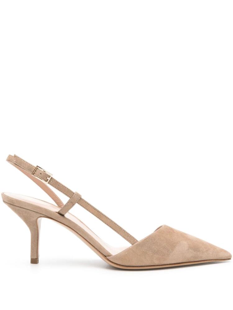 Giorgio Armani 65mm metallic slingback pumps - Neutrals Cover